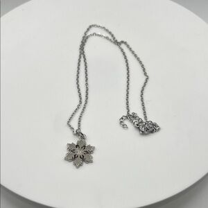 041. Elegant Designer Silver Charm Necklace